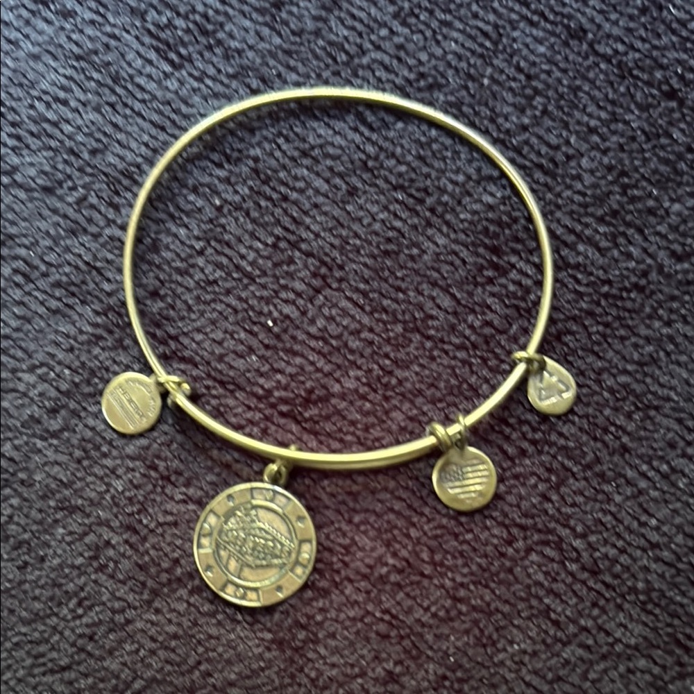 Alex and Ani Las Vegas Gold Charm Bracelet